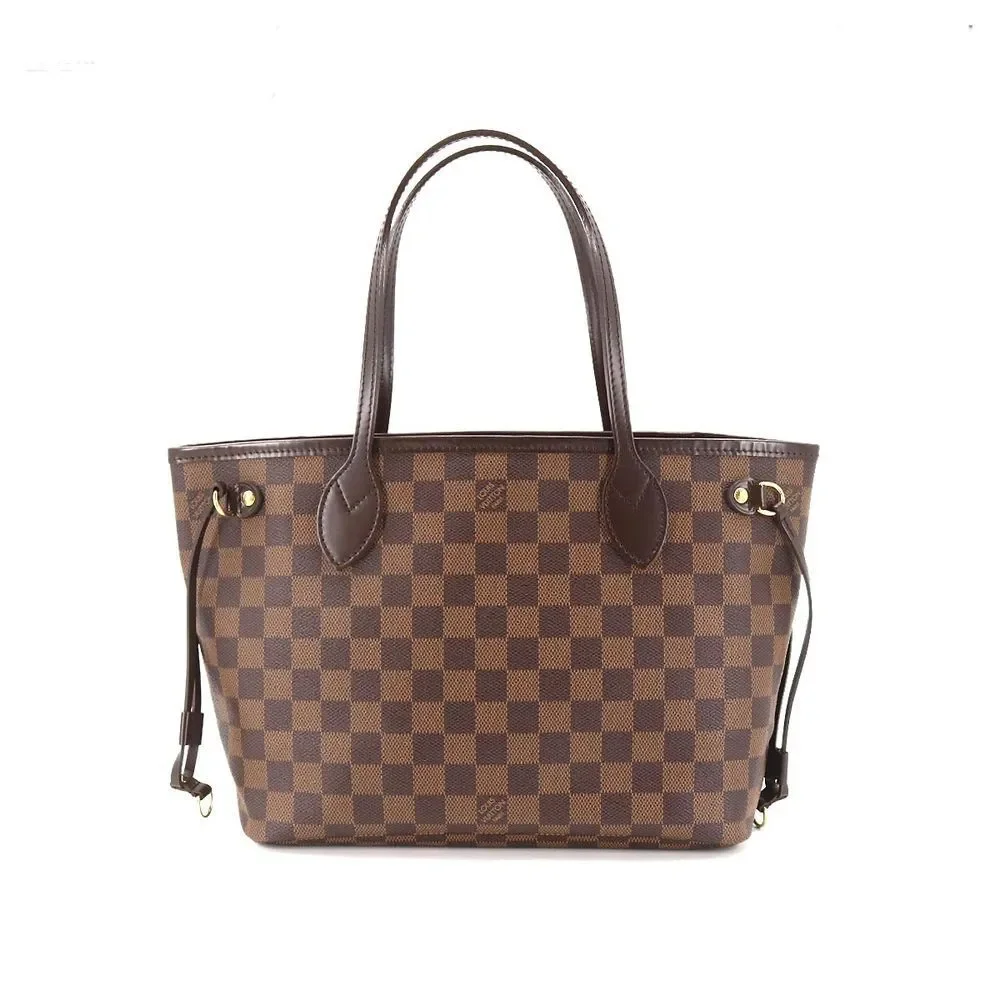 Louis Vuitton Damier Neverfull PM Tote Bag Ebene Brown